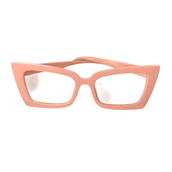 #14 Peach Passion Fashion Rectangular Glasses - Picture 1 of 3